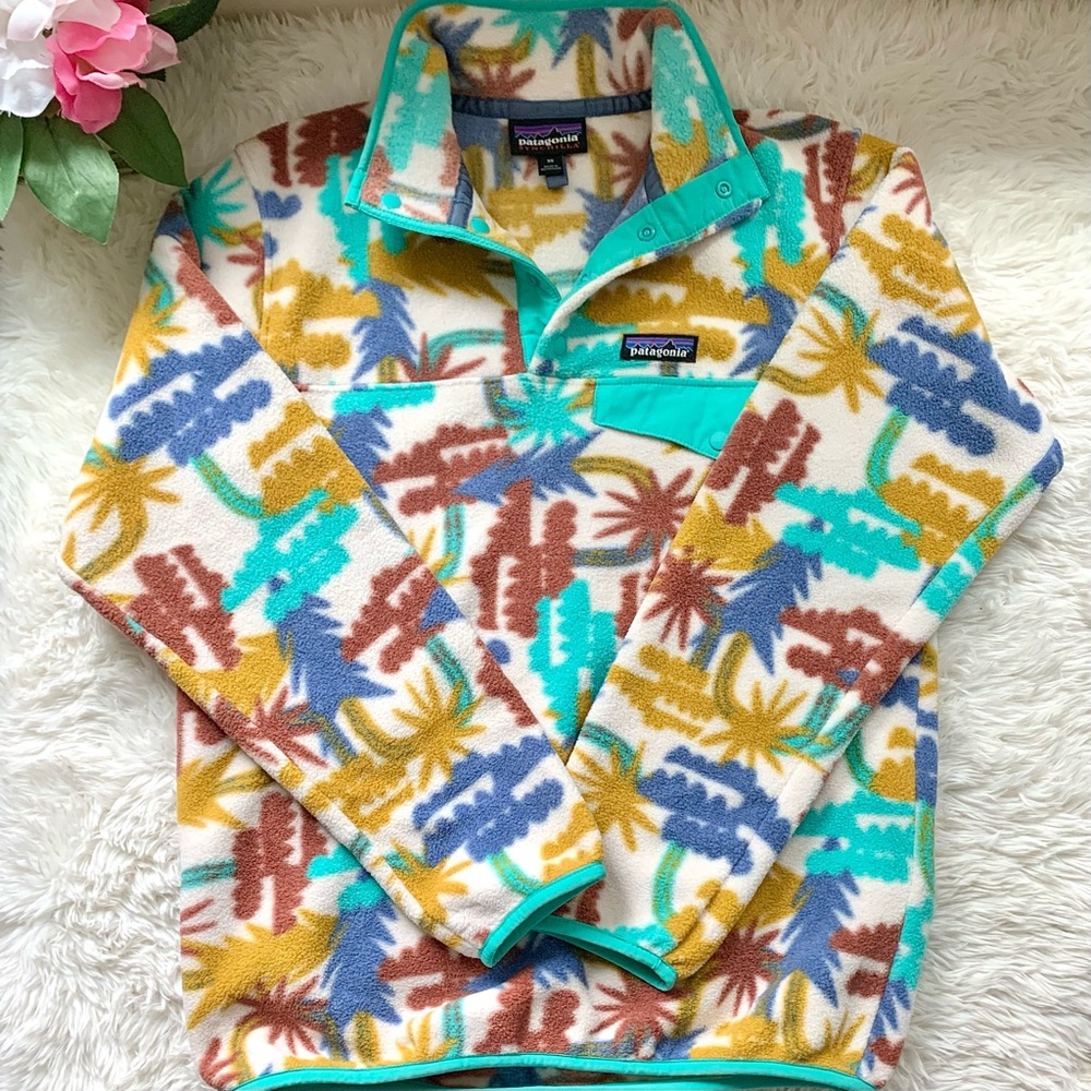 NEW Patagonia Synchilla Snap T Pullover Fleece Tree Connection Fresh Teal NWOT